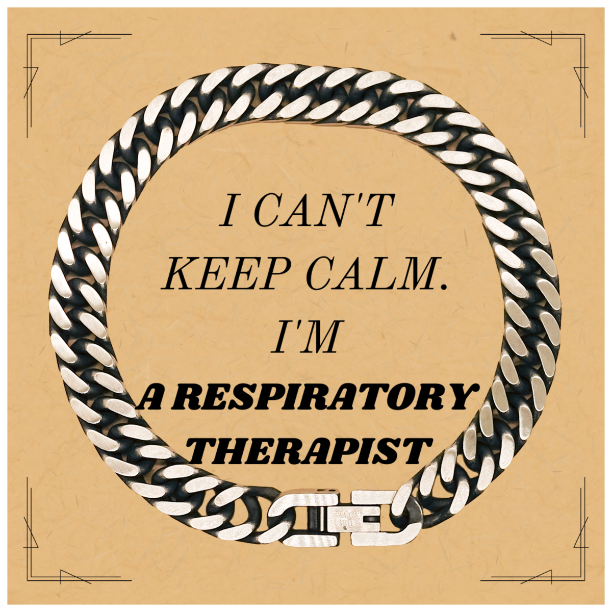 Respiratory Therapist Gift Engraved Cuban Link Chain Bracelet for Graduation