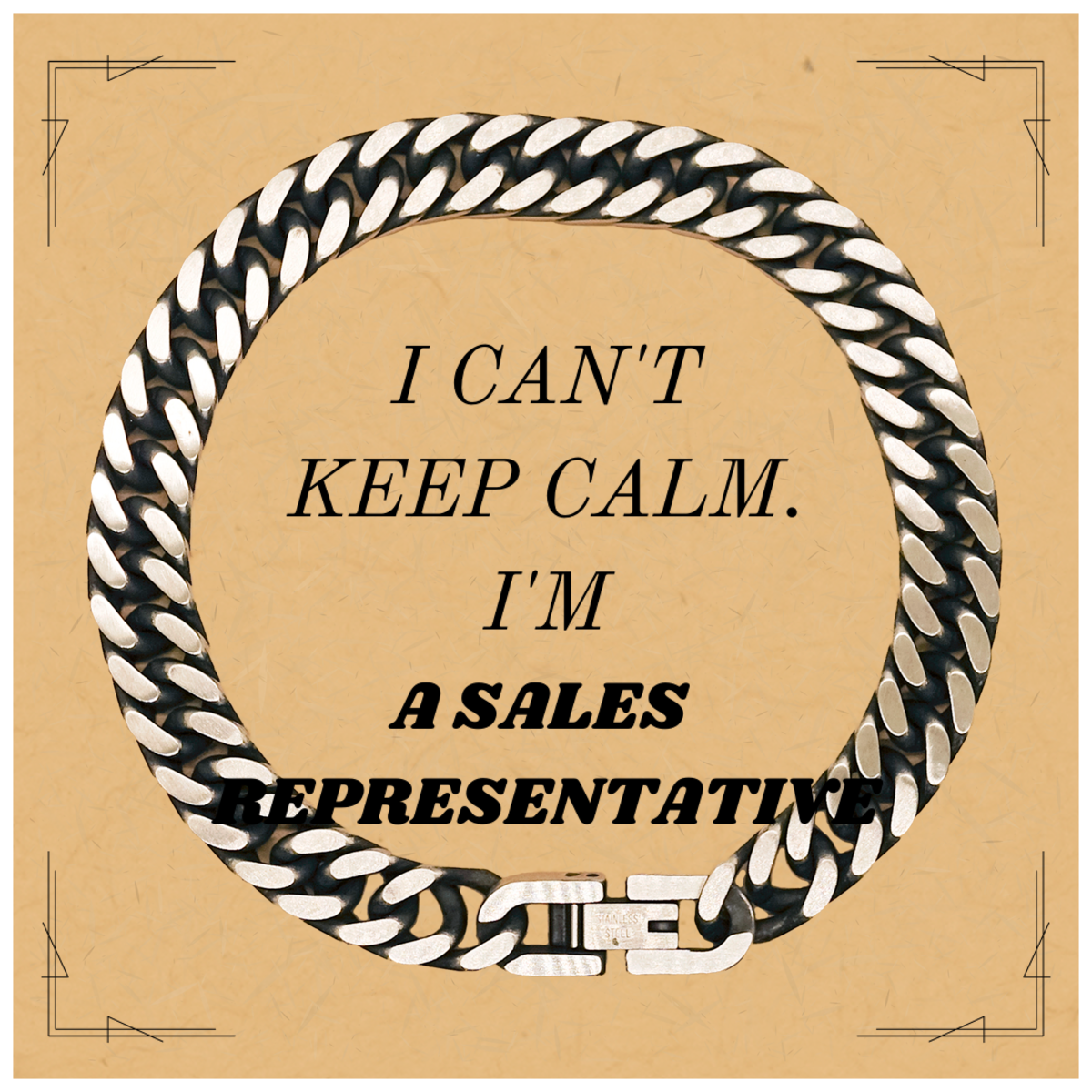 Unique Cuban Link Chain Bracelet for Sales Representative - Im a Confident & Inspirational Sales Representative - Perfect Gift for Birthday, Christmas, Graduation, and More - Stand Out as a Sales Representative with This Engraved Bracelet