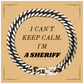 Engraved Cuban Link Chain Bracelet for Sheriff - I Cant Keep Calm, Im Sheriff - Unique Gift for Law Enforcement, Birthday, Christmas, Confidence-Boosting Jewelry