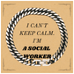 Social Worker Cuban Link Chain Bracelet - I Cant Keep Calm, Empowering Gift for Graduation, Birthday, and Christmas