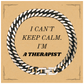 Therapist Cuban Link Chain Bracelet - I Cant Keep Calm Therapy Gift for Holidays & Graduation - Confidence & Hope Engraved Jewelry for Therapists
