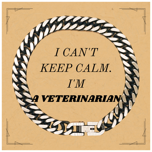 Veterinarian Engraved Cuban Link Chain Bracelet - Perfect Gift for Animal Lovers