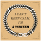 Writer Cuban Link Chain Bracelet - I Cant Keep Calm Inspirational Gift for Graduation, Christmas, & Veterans Day