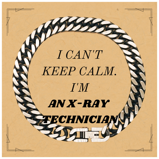X-Ray Technician Cuban Link Chain Bracelet - Unique Gift for Graduation, Birthday, and Holidays