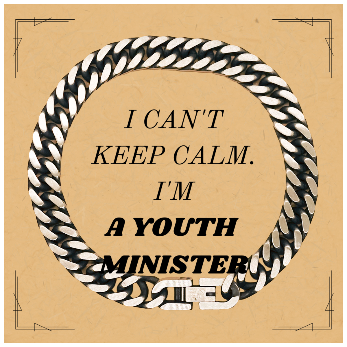 Unique Cuban Link Chain Bracelet for Youth Minister - I Cant Keep Calm, Im Youth Minister - Ideal Gift for Birthday, Graduation, and Christmas
