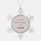Cook Snowflake Ornament I Cant Keep Calm Engraved Christmas Holiday Gift for Cooks with Confidence and Hope