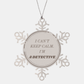 Engraved Detective Snowflake Ornament - Im Detective Christmas Confidence Gift for Holidays and Graduation