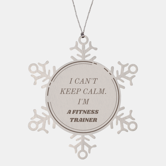 Snowflake Ornament Fitness Trainer Inspirational Gift for Christmas