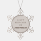 Vintage Historian Snowflake Ornament I Cant Keep Calm Christmas Gift