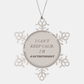 Unique Snowflake Ornament for Nutritionist - I Cant Keep Calm Gift for Christmas & Graduation - Inspirational Engraved Decoration for Health Enthusiasts