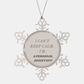 Personal Assistant Snowflake Ornament I cant keep calm Christmas Gift for Professionals with Confidence and Hope