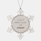 Snowflake Ornament for Pilots - Unique Pilot Gift for Christmas, Graduation, and Holidays - I Cant Keep Calm. Im a Pilot - Inspirational Aviation Decor with Confidence and Hope