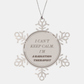 Radiation Therapist Snowflake Ornament I Cant Keep Calm Christmas Gift idea for Cancer Survivors and Patients with Hope and Inspiration