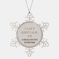 Real Estate Investor Snowflake Ornament - I Cant Keep Calm. Perfect Christmas Gift for the Real Estate Investor Who Loves Holidays and Decorations