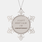 Receptionist Snowflake Ornament - I Cant Keep Calm Gift for Christmas and Holidays