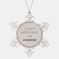 Roofer Snowflake Ornament - Unique Christmas Gift for the Hardworking Roofer Who Cant Keep Calm