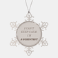 Scientist Snowflake Ornament - Unique Inspirational Christmas Gift for the Passionate Scientist Who Cant Keep Calm