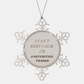 Securities Trader Snowflake Ornament - I Cant Keep Calm, Im a Securities Trader - Unique Christmas Gift Idea for Securities Traders
