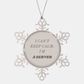 Server Snowflake Ornament - I Cant Keep Calm, Im Server | Engraved Christmas Gift for Server Appreciation and Holidays Celebration