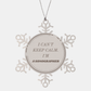 Sonographer Snowflake Ornament - I Cant Keep Calm, Perfect Gift for Christmas and Holidays, Confidence and Hope for Sonographers Everywhere