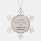 Streetcar Operator Snowflake Ornament I Cant Keep Calm Christmas Gift