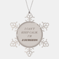 Surgeon Snowflake Ornament - I Cant Keep Calm! Unique Christmas Gift for Surgeons, Inspirational Holiday Decor for Medical Professionals