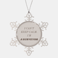 Surveyor Snowflake Ornament I Cant Keep Calm Christmas Gift for Surveyors