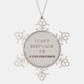 Snowflake Ornament Tax Preparer Gift I Cant Keep Calm Christmas Engraved Inspiration Confidence Hope Family Wealth Management