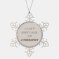 Therapist Snowflake Ornament - I Cant Keep Calm, Perfect Christmas Gift for Therapist and Holidays
