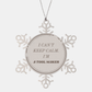 Tool Maker Snowflake Ornament - I cant keep calm, Im a Tool Maker - Unique Christmas Gift for Tool Makers, Engraved Holiday Decor