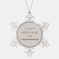 Transcriptionist Snowflake Ornament - I Cant Keep Calm, Perfect Christmas Gift for Transcriptionist with Confidence and Hope