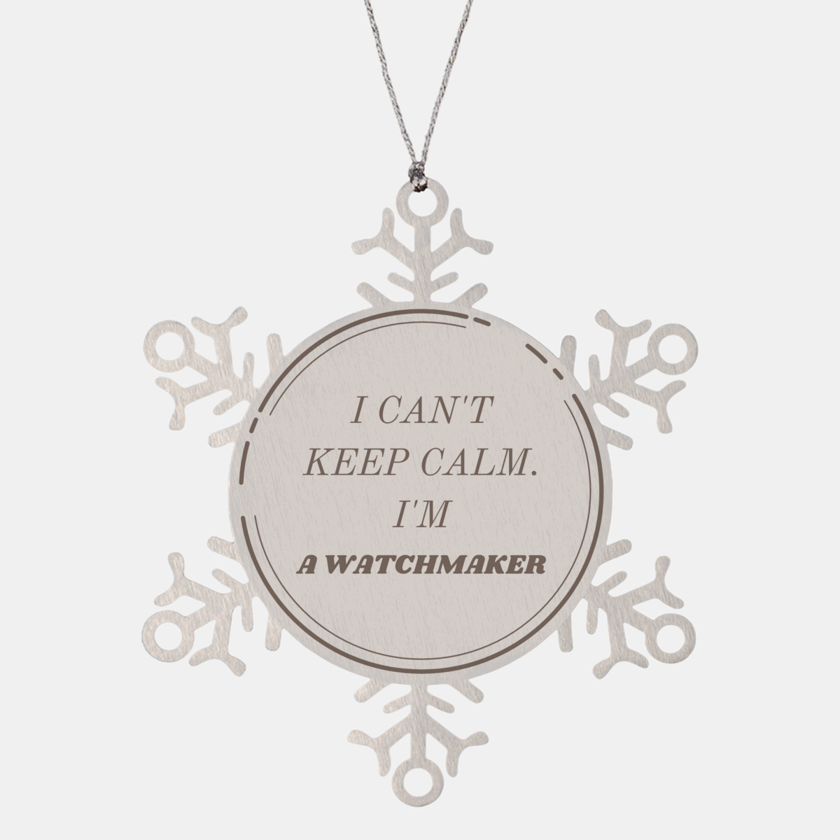 Snowflake Ornament for Watchmaker - Unique Christmas Gift for the Ultimate Watch Enthusiast with Confidence and Hope for the Holidays