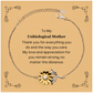 Sunflower Bracelet for Unbiological Mother - My Love and Appreciation Engraved Gift for Birthday, Christmas, Holidays - Unique Jewelry to Show Love and Gratitude