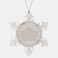 Adorno de copo de nieve Regalo de agradecimiento para padre adoptivo Amor navideño grabado y gratitud por su cuidado y apoyo