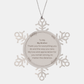 Big-Brother Snowflake Ornament Engraved with Love and Appreciation, Christmas Gift for Brother, Unique Holiday Decor with Meaningful Message of Gratitude and Care