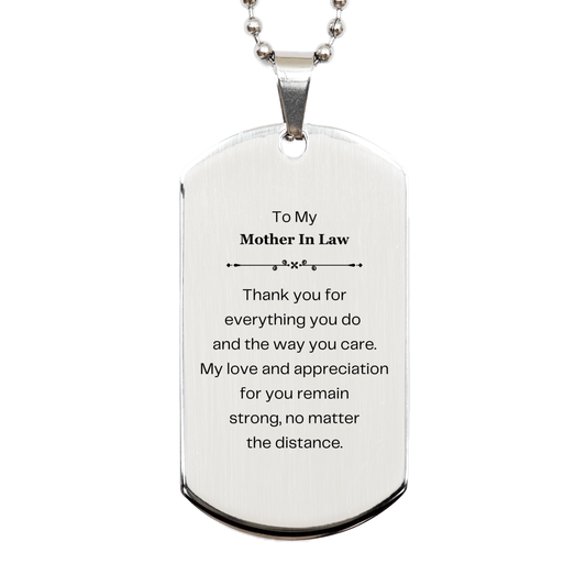 mother in law engraved silver dog tag thank you for your love and care appreciation gratitude for birthday gift