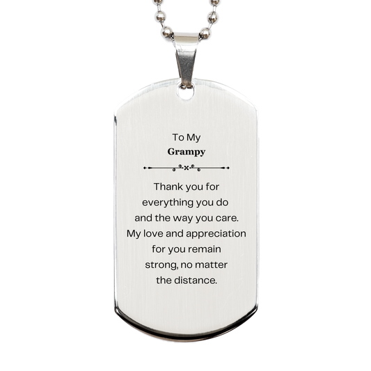 engraved silver dog tag grampy quote perfect veterans day gift for grampy appreciation and love for grampy unique engraved dog tag for grampy thank you for everything grampy