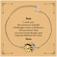 Son Sunflower Bracelet Engraved Power Handle Challenges Inspirational Love Mom