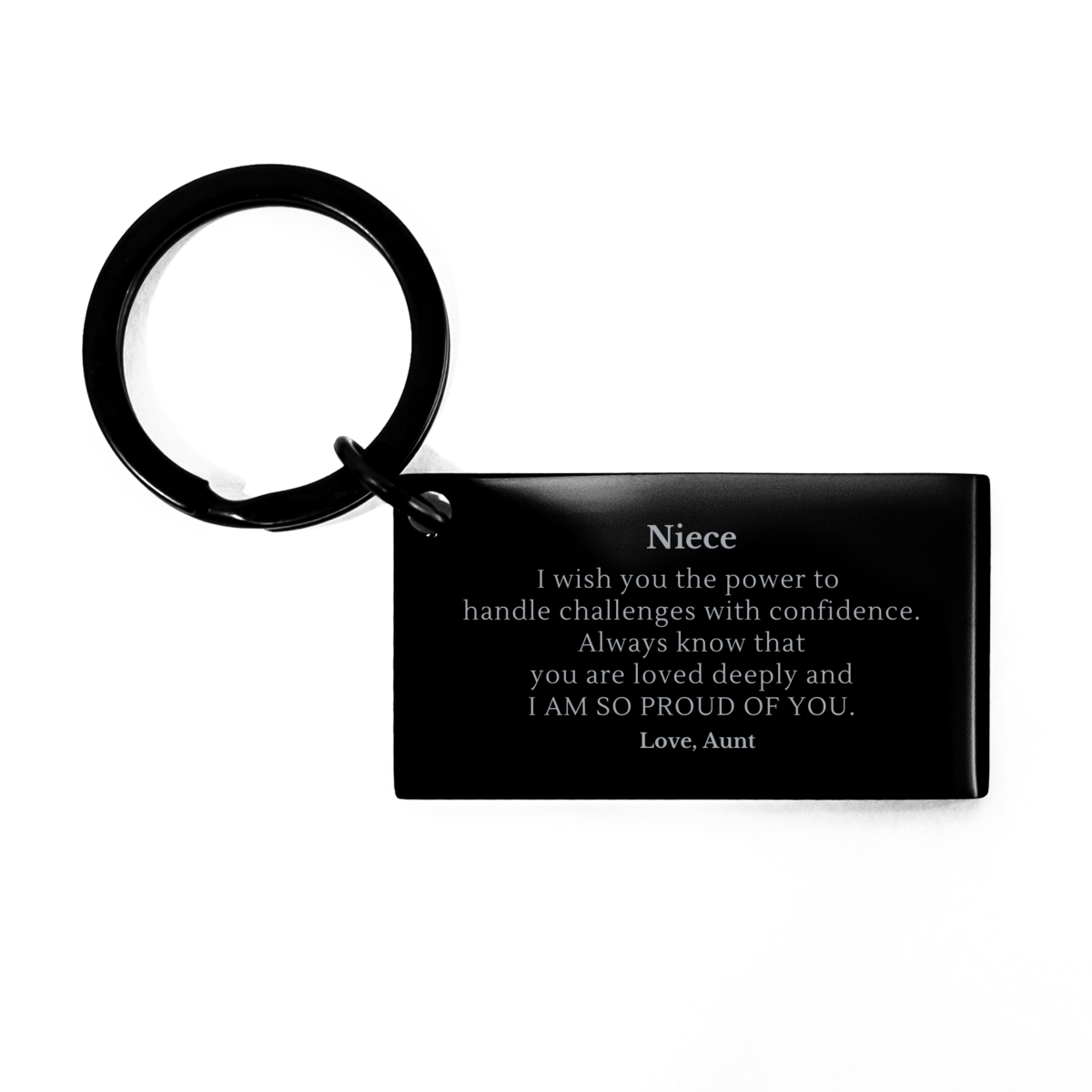 engraved keychain for niece always know you are loved deeply confidence love aunt perfect gift for birthday or graduation