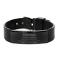 gramps engraved black shark mesh bracelet - thank you for everything - unique gift for birthday, christmas, and holidays - expressing love and appreciation for gramps