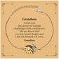 Grandson Sunflower Bracelet - Engraved with Love and Confidence for Graduation Gift, Birthday Present, and Christmas Surprise - Grandson I am so proud of you, Love from Grandma