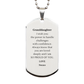 granddaughter engraved silver dog tag embolden with confidence love birthday gift for her