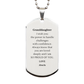 granddaughter engraved silver dog tag a token of love confidence and pride for birthday graduation holidays