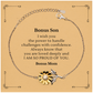 Bonus Son Sunflower Bracelet - Inspirational Gift for Stepsons Birthday, Graduation, and Holidays - Engraved with Love and Confidence from Bonus Mom