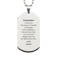 stepdaughter engraved silver dog tag empowering gift for stepdad unique graduation token of love and confidence