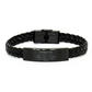 unique  braided  leather  bracelet  for  unbiological  son  handle  challenges  with  confidence  always  loved  deeply  perfect  graduation  gift  for  unbiological  son  thoughtful  and  inspirational