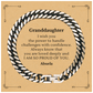 Granddaughter Engraved Cuban Link Chain Bracelet - Inspirational Gift for Christmas, Birthday, or Graduation - Always know that you are loved deeply