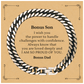 Bonus Family Cuban Link Chain Bracelet - Bonus Son, I am so proud of you, engraved, confidence, love, Christmas, gift for him