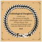 Unbiological Daughter Cuban Link Chain Bracelet Engraved with Love and Confidence, Perfect Gift for Birthday, Christmas, Graduation - Show Love to Unbiological Daughter with this Unique and Inspirational Jewelry