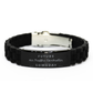 air traffic controller black glidelock clasp bracelet - future inspirational hope for a graduation gift
